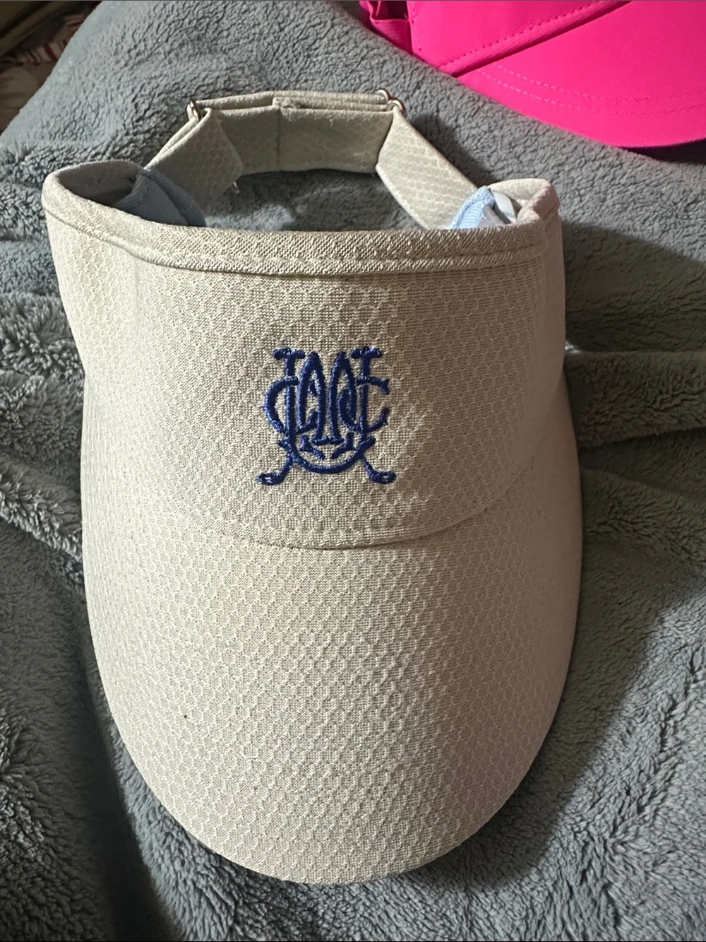 New Era Light Blue and Cream Golf Visor